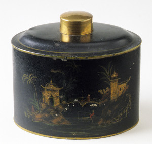 Tea canister, made in China for export, 1815-40.  Bequest of H.F. du Pont, 1967.1400