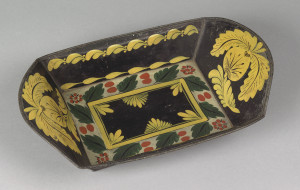 Basket, attributed to Harvey Filley tinshop, Philadelphia, Pennsylvania, 1830-60.  Bequest of H.F. du Pont, 1959.2047